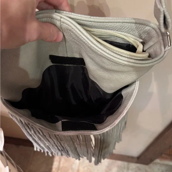 Fringe Shoulder Bag in Gray - Picture 5 of 5